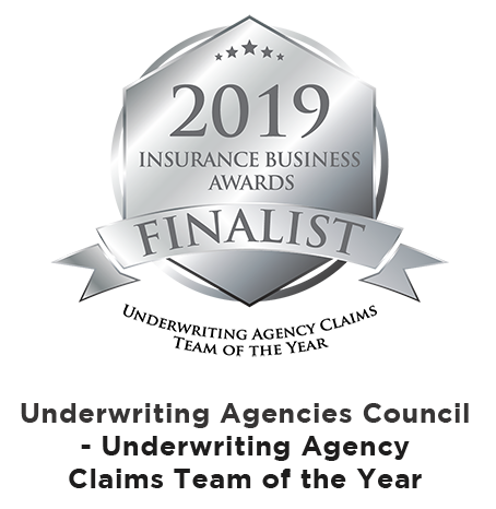 Underwriting Agency Claims Team of the Year - 2019 FINALIST